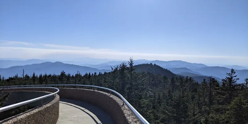 Overlook ramp above the Smoky Mountains